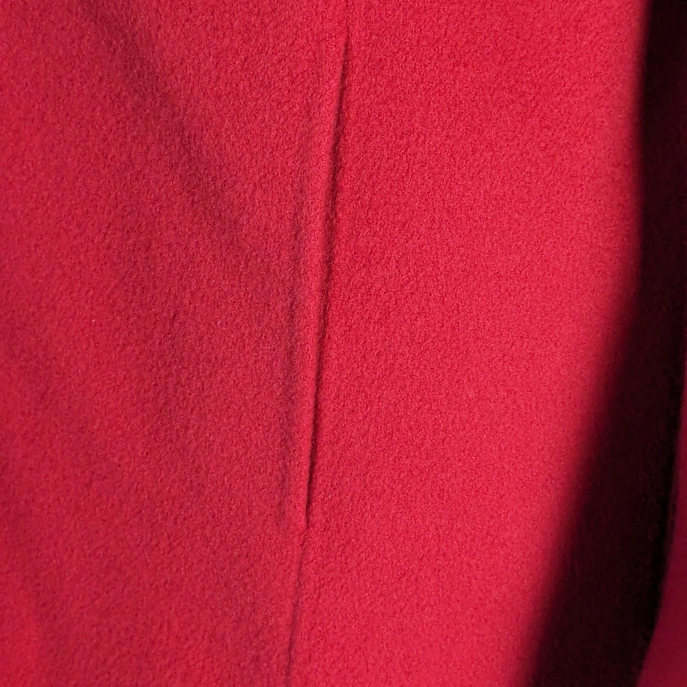 Wool Soft Red Jacket Talbots Medium - image 7
